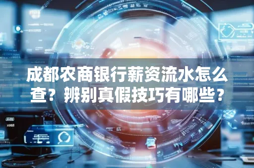 成都农商银行薪资流水怎么查？辨别真假技巧有哪些？